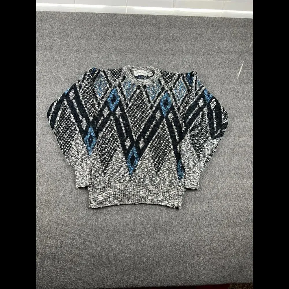 Michael Gerald Multi Circle Neck‎ Design Sweater Sz Large